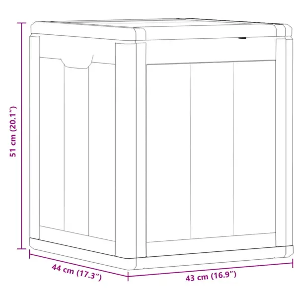 Aia hoiukast 90 l patjadele, hall, puiduimitatsiooniga PP – 9