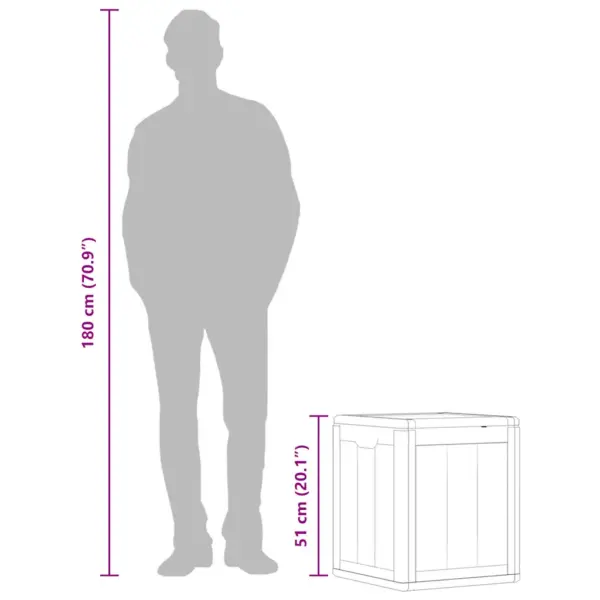Aia hoiukast 90 l patjadele, hall, puiduimitatsiooniga PP – 10