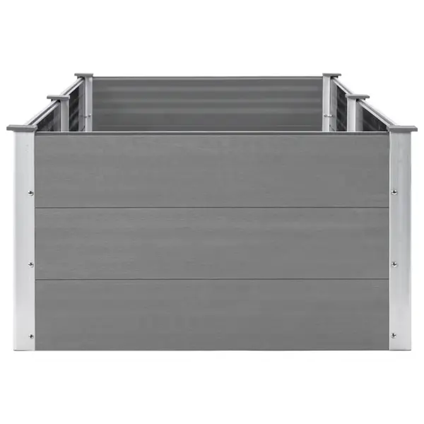 Hall ilmastikukindel aia taimelava puidu-plasti segust, 250 x 100 x 54 cm – 5