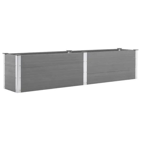 Aia taimelava puidu-plasti segust, hall, 250 x 50 x 54 cm - 2