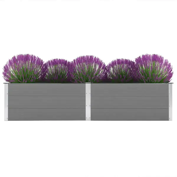 Aia taimelava puidu-plasti segust, hall, 250 x 50 x 54 cm - 3