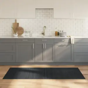 Hall ristkülikukujuline bambusvaip libisemiskindla põhjaga, 80 x 200 cm