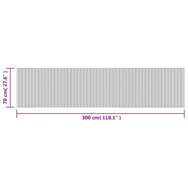 Hall bambusvaip libisemiskindla tagaküljega, 70 x 300 cm – 8
