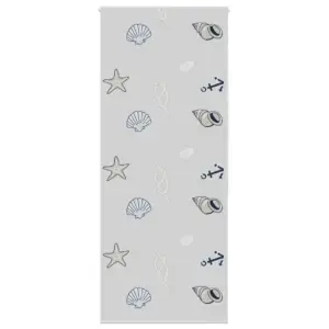 Duširuloo meretähe mustriga, hall PEVA, 110 x 240 cm