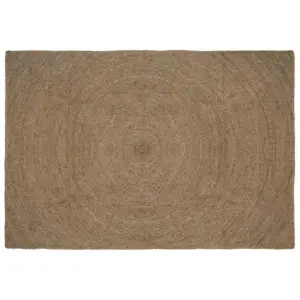 Käsitööna valminud ristkülikuline džuutvaip, hall, 160 x 230 cm