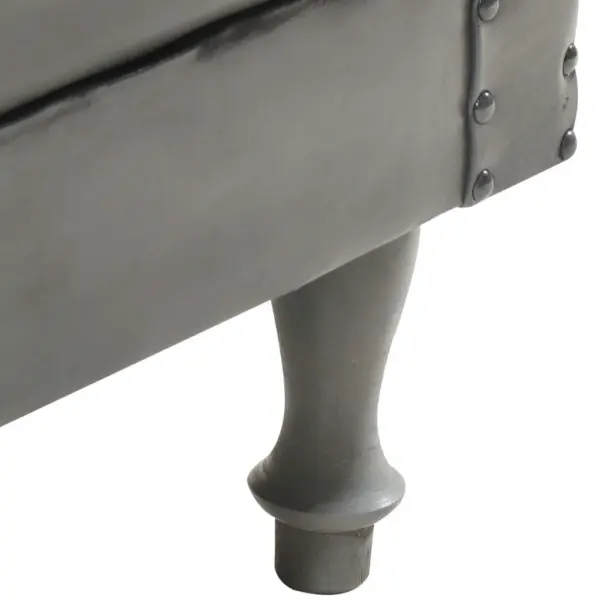 Hall ehtsast kitsenahast tugitool mangopuidust jalgadega, 61 x 60 x 68 cm – 5