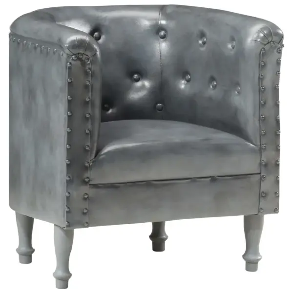 Hall ehtsast kitsenahast tugitool mangopuidust jalgadega, 61 x 60 x 68 cm – 9