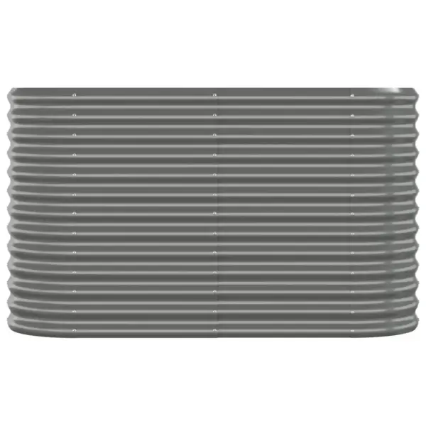 Hall ovaalne galvaniseeritud terasest aia taimekast 114 x 40 x 68 cm – 3