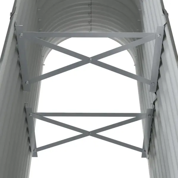 Hall ovaalne galvaniseeritud terasest aia taimekast 114 x 40 x 68 cm – 5