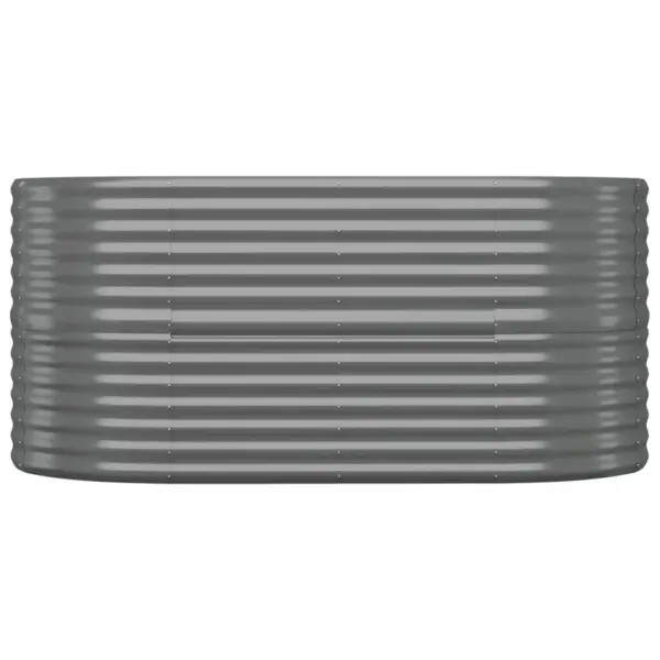 Hall ovaalne aia taimelava, galvaniseeritud teras, 152 x 80 x 68 cm – 3