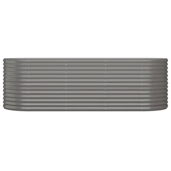 Hall galvaniseeritud aia taimelava, ovaalne, 224 x 80 x 68 cm – 3