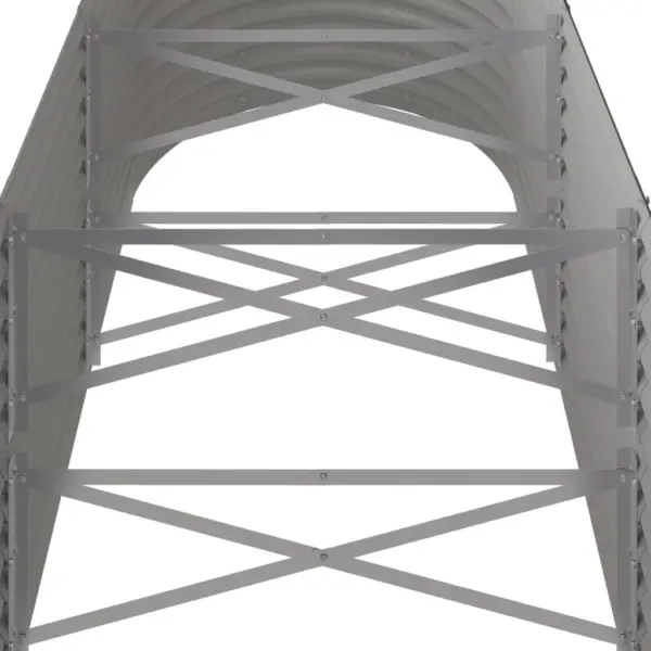 Hall galvaniseeritud aia taimelava, ovaalne, 224 x 80 x 68 cm – 5