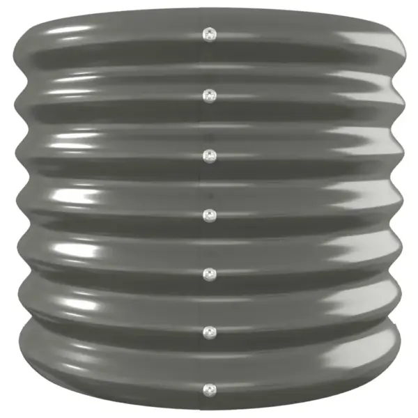 Ovaalne aia taimelava, hall galvaniseeritud teras, 260 x 40 x 36 cm – 4