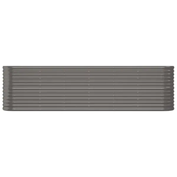 Hall aia taimelava, ovaalne, galvaniseeritud teras, 260 x 40 x 68 cm – 3