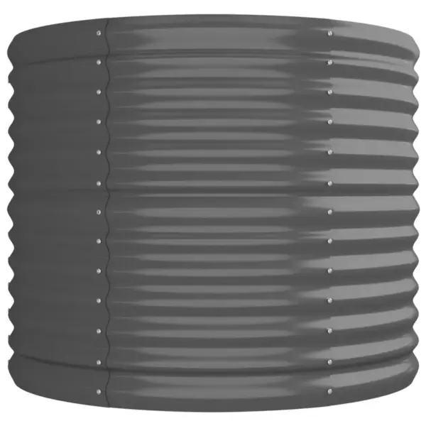 Ovaalne aia taimelava galvaniseeritud terasest, hall, 296 x 80 x 68 cm – 4