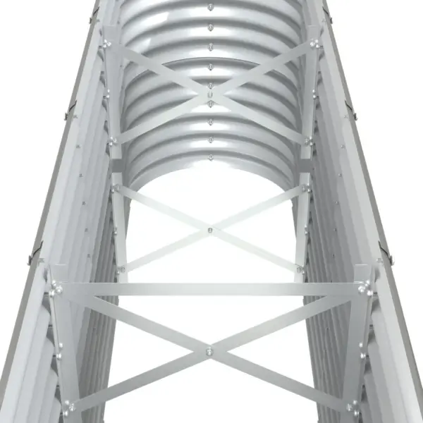 Hall galvaniseeritud terasest aia taimelava, ovaalne, 332 x 40 x 68 cm – 5