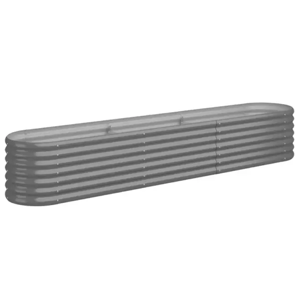 Hall galvaniseeritud terasest aia taimelava, ovaalne, 224 x 40 x 36 cm – 2