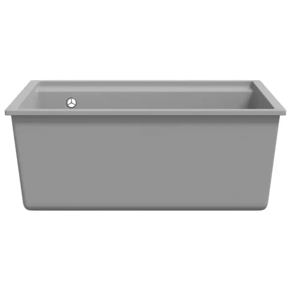 Hall graniitkomposiidist köögivalamu ülevooluavaga, 530 x 500 mm – 4