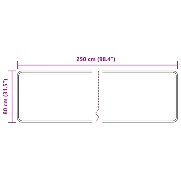 Hall koridorivaip Marsa, libisemiskindla PVC alusega, 250 x 80 cm – 7