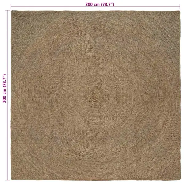 Kandiline hall džuutvaip, 200 x 200 cm, masinpestav – 7