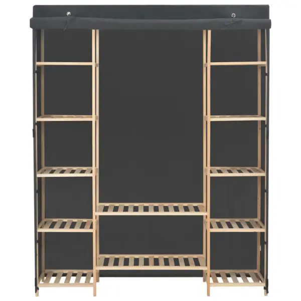 Hall kangast garderoob kuusepuidust raamiga, 135 x 40 x 170 cm – 2