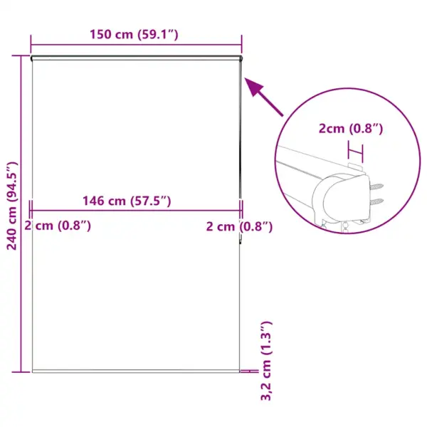Hall lehemustriga kassetiga duširuloo, PEVA, 150 x 240 cm – 12