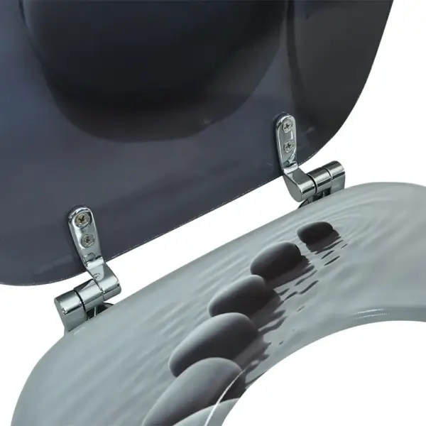 Hall kivimustriga MDF WC-prilllaud, 43,7 x 37,8 cm, reguleeritavate hingedega – 8