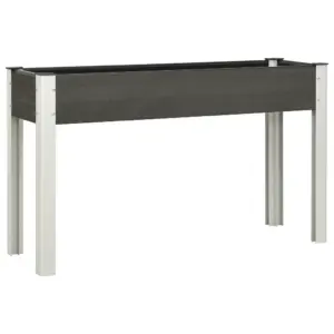 Kõrge aia taimekast WPC-st, hall, 120 x 40 x 75 cm