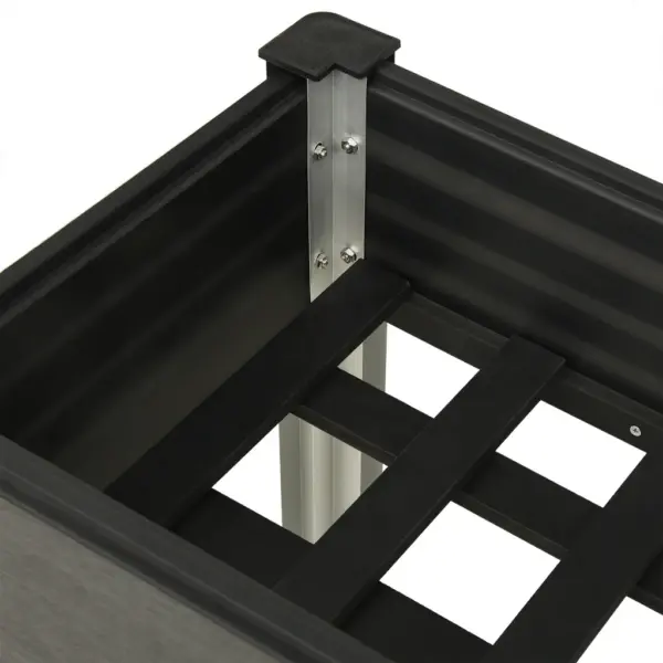 Kõrge aia taimekast WPC-st, hall, 120 x 40 x 75 cm – 5