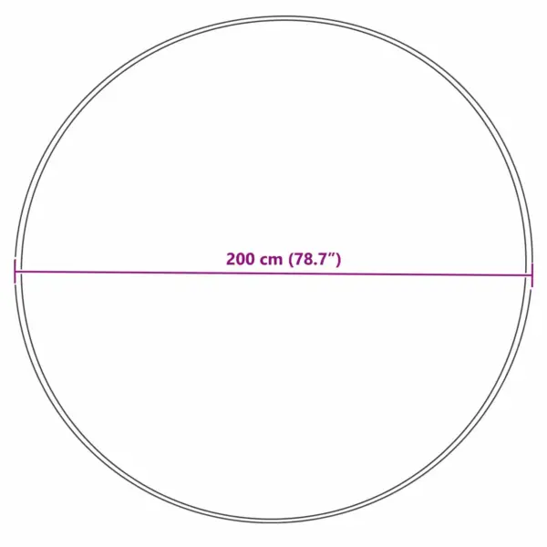 Ümmargune kunstlambanaha vaip Tafalla, hall, Ø 200 cm, polüester – 10