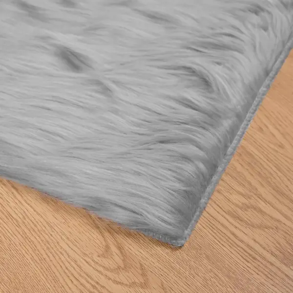 Eriti pehme kunstlambanahast vaip Tafalla, hall, 100 x 200 cm, polüester – 7