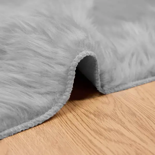 Hall kunstlambanahast vaip Tafalla, kõrge karvaga, 80 x 250 cm, polüester – 5