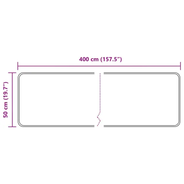 Libisemiskindel koridorivaip Marsa, hall, 400 x 50 cm, polüester ja PVC – 7
