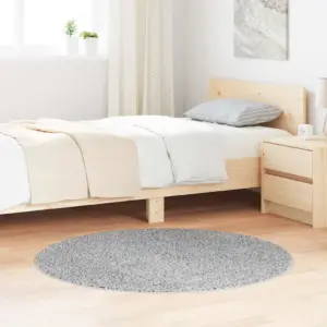 Libisemiskindel ümmargune shaggy vaip, hall, 120 x 120 cm, polüpropüleen