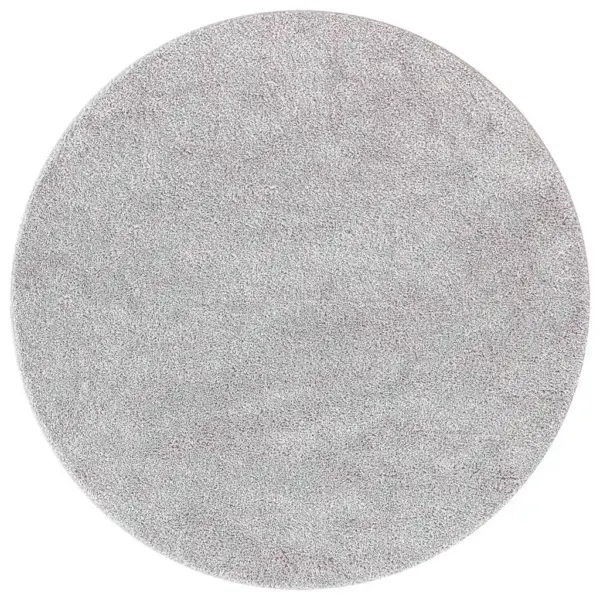 Libisemiskindel ümmargune shaggy vaip, hall, 120 x 120 cm, polüpropüleen – 2
