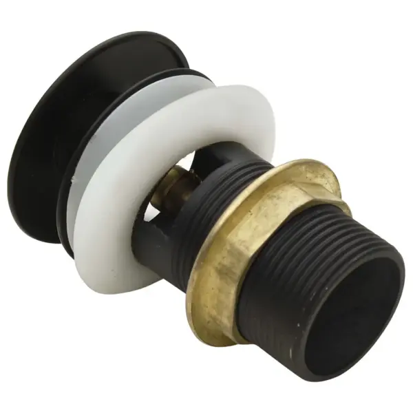 Lükatav valamu äravool ülevoolufunktsiooniga, hall, tsink ja messing, 6,4 x 6,4 x 9,1 cm, 1¼” – 3