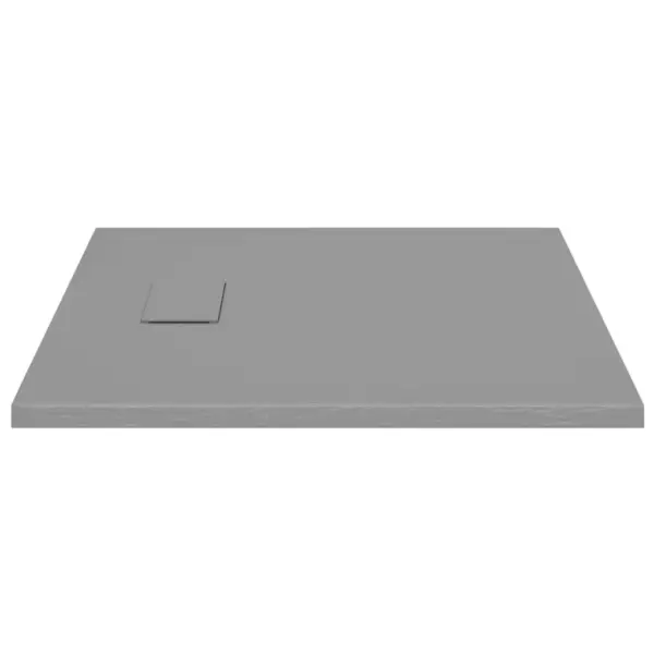 Libisemiskindel madala lävega dušialus, hall SMC, 80 x 80 cm – 4