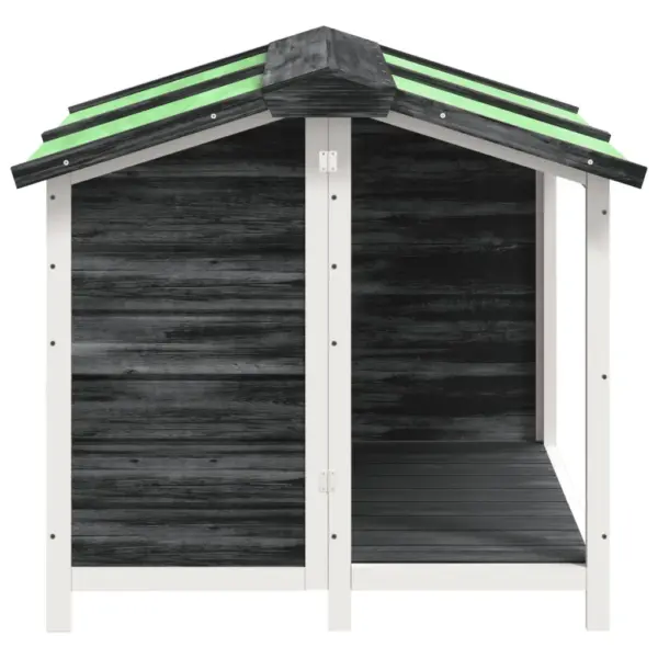 Hall männipuidust koerakuut rohelise veekindla katusega, 96 x 87 x 80,5 cm – 4