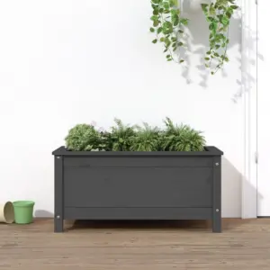 Hall täismännipuidust taimekast aeda ja rõdule, 82,5 x 40 x 39 cm