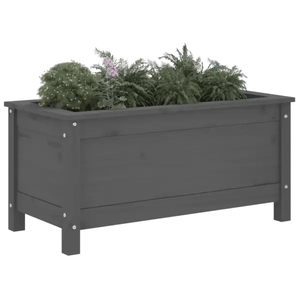 Hall täismännipuidust taimekast aeda ja rõdule, 82,5 x 40 x 39 cm – 3