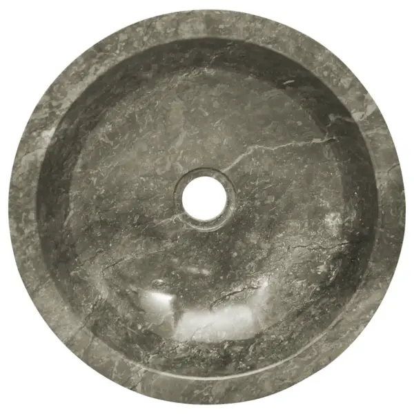 Hall marmorist ümmargune valamu, Ø40 x 12 cm – 6