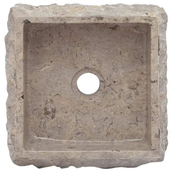 Hall ruudukujuline marmorist valamu, 30 x 30 x 13 cm – 6