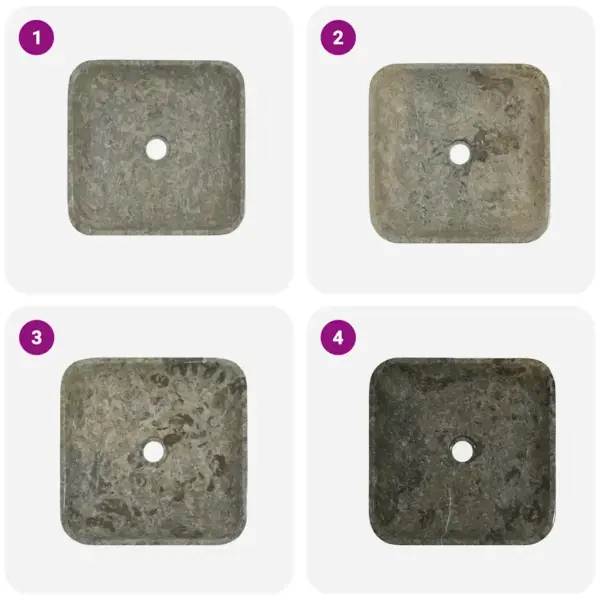 Hall marmorist valamu, 40 x 40 x 10 cm – 6