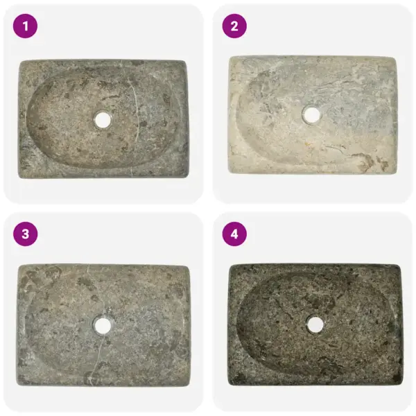 Hall marmorist valamu, 50 x 35 x 10 cm – 7