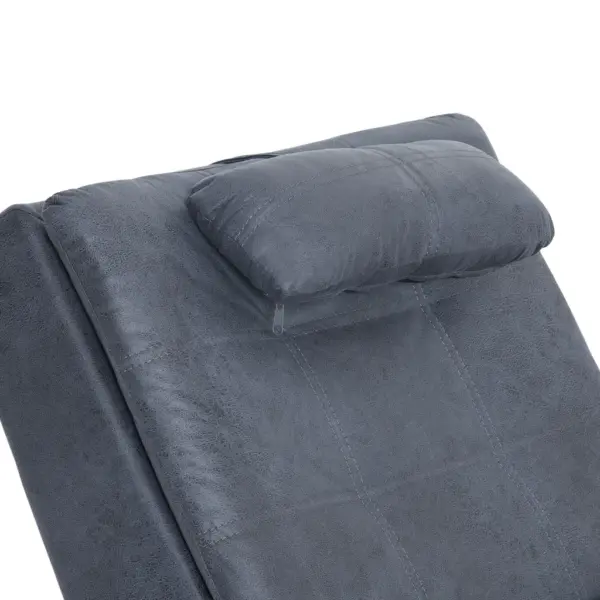 Massaažikanapee soojendusfunktsiooniga, hall kunstseemisnahk, padjaga – 6