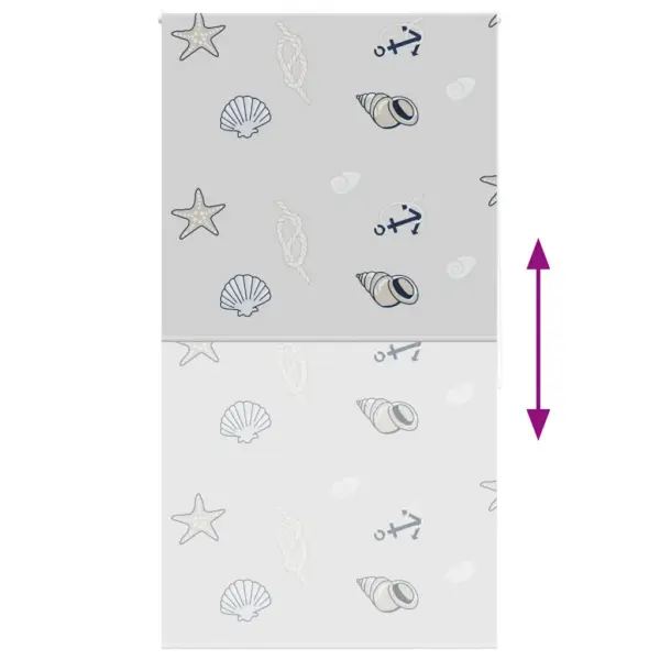 Hall meretähe mustriga duširuloo, PEVA, 120 x 240 cm, kanga laius 116 cm – 5