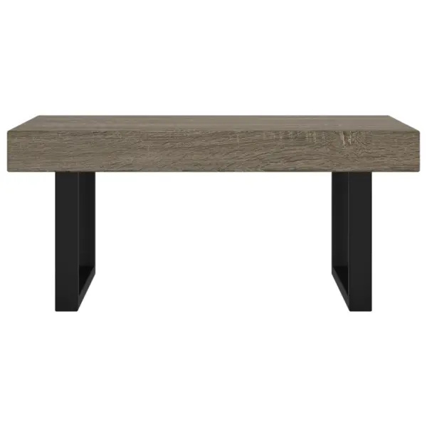 Hall must kohvilaud spoonitud MDF-plaadi ja rauast jalgadega, 90 x 45 x 40 cm – 3
