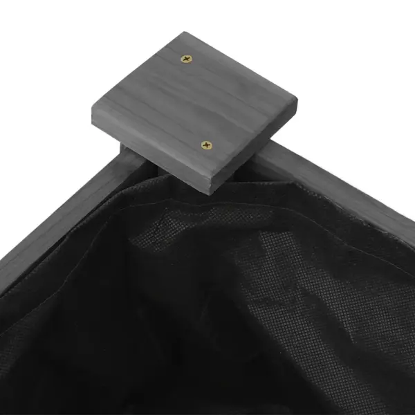 Hall nulupuidust aia taimelava voodriga, 120 x 120 x 25 cm – 6