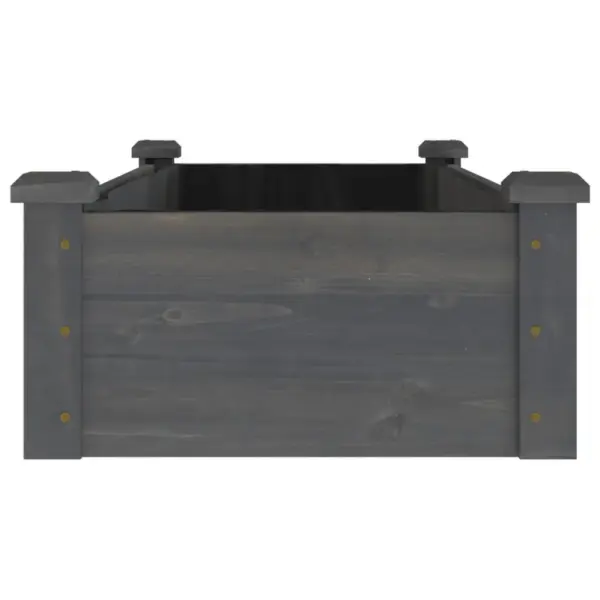 Hall voodriga aia taimelava nulupuidust, 120 x 45 x 25 cm, avatud põhjaga – 5