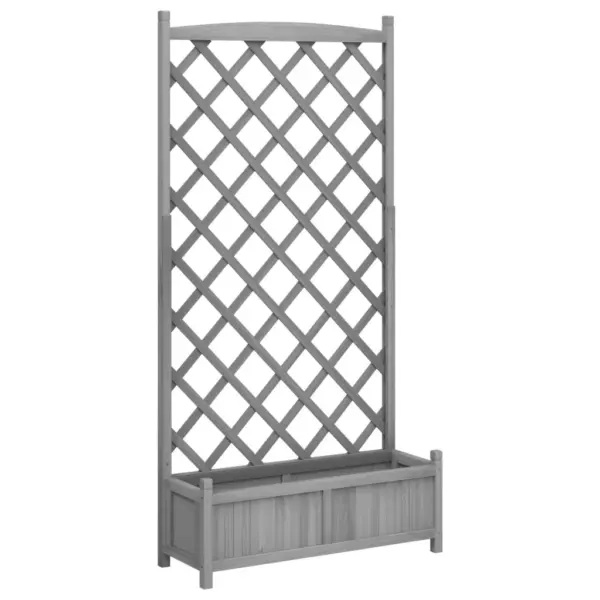 Hall nulupuidust võrega taimekast, 90 x 35 x 180 cm – 2